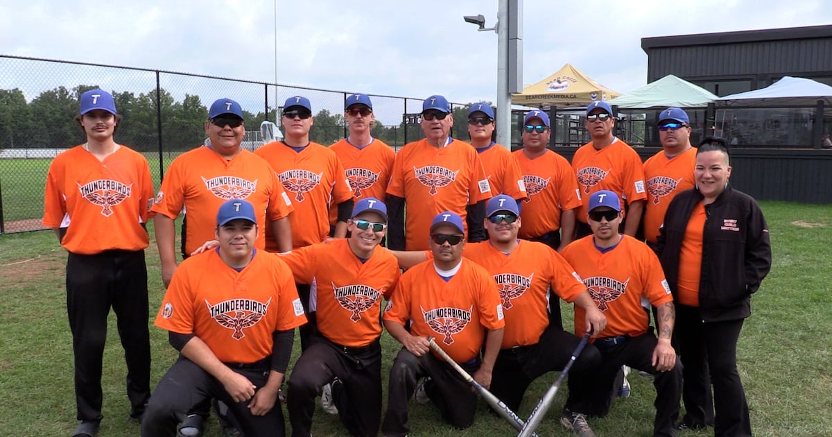Reconciliation through sport, Saugeen Thunderbirds wear custom Orange Jerseys