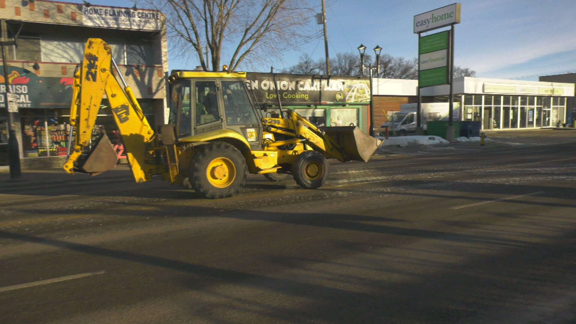 Finishing touches are being made to prepare festival roads for Deep Freeze: A Byzantine Winter Festival on Jan. 16, 2026. (Darcy Seaton/CTV News Edmonton)