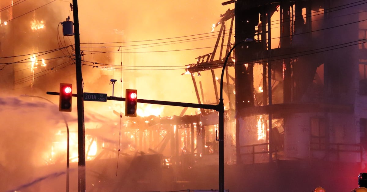 Langley fire destroys under-construction building