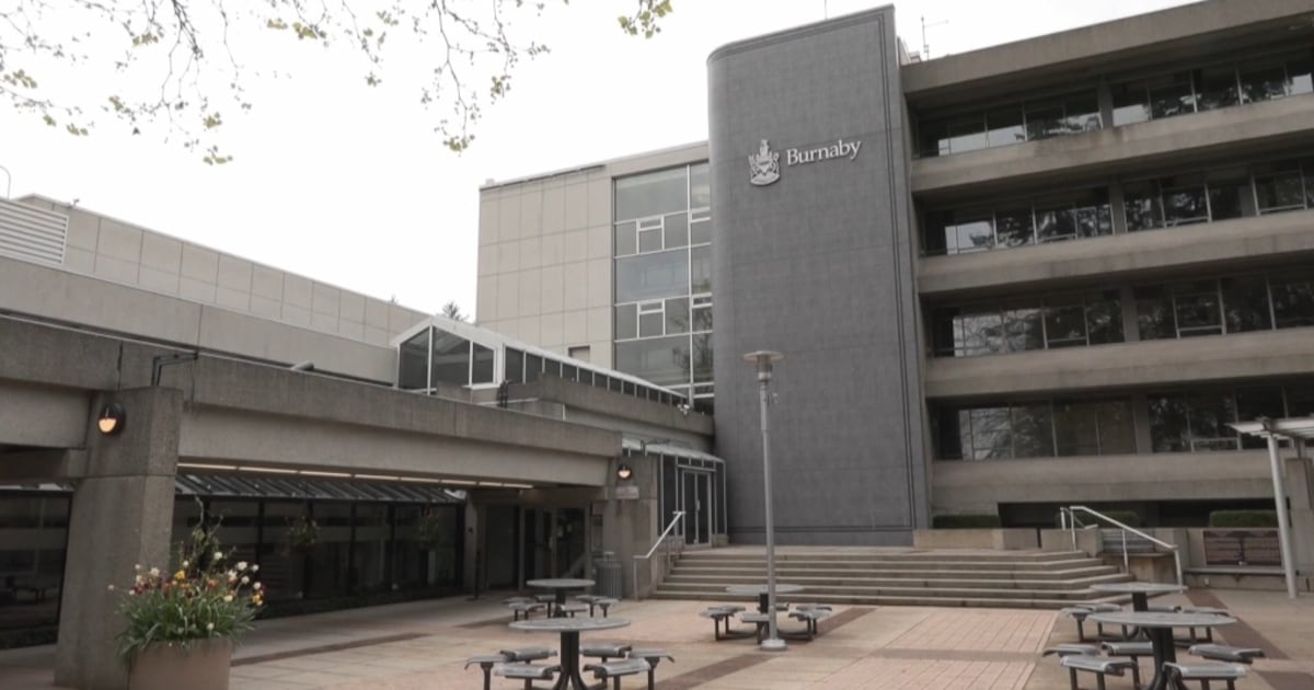 Photo: CTV News The exterior of Burnaby City Hall is seen
