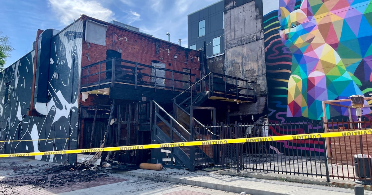 El Cortez patio damaged in Thursday night fire