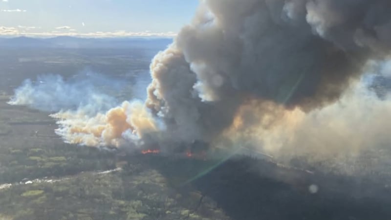 Helicopters battling new wildfire burning out of control in northern B.C.