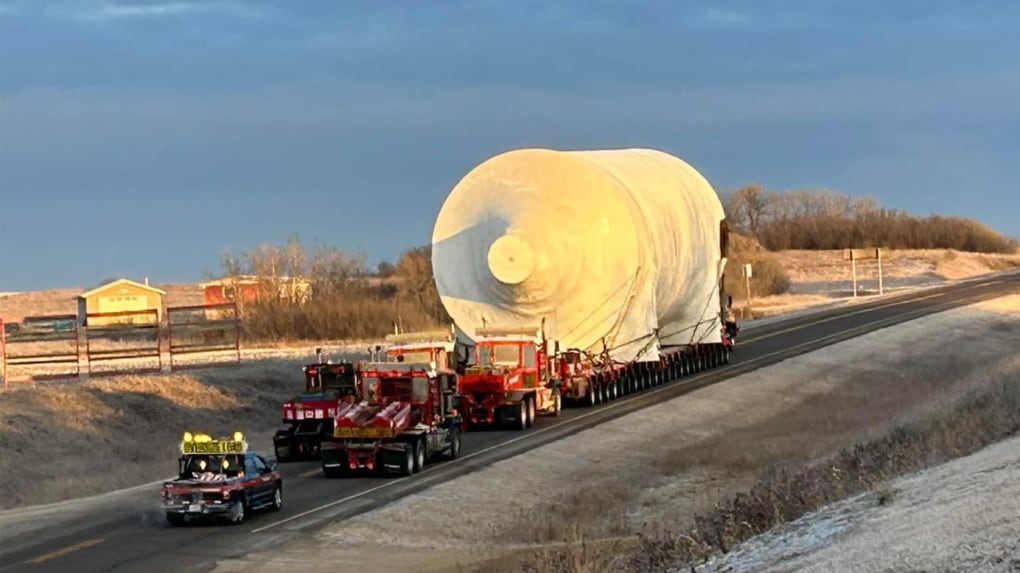 File image of a coke drum being transported. (Suncor.com)