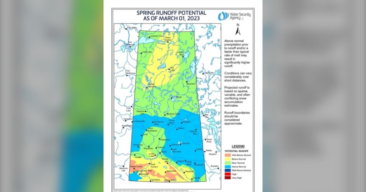 Edmonton Spring Runoff Above-normal spring runoff expected for parts of central and southern Sask.