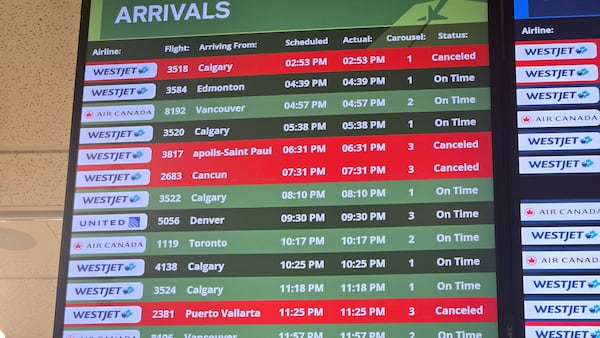 Late season storm causes headaches for travellers in Regina