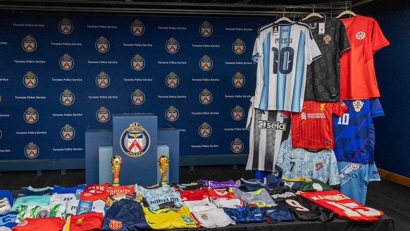Toronto police seize $3.5 million worth of knock-off soccer jerseys