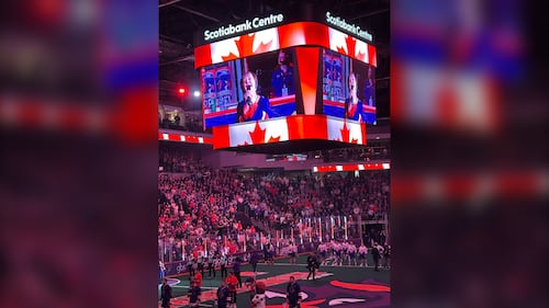 Heather Rankin performed the national anthem. (CTV/Marnie Ells)