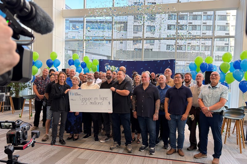 ‘It’s hard to believe’: Group to split $55M after Lotto Max win