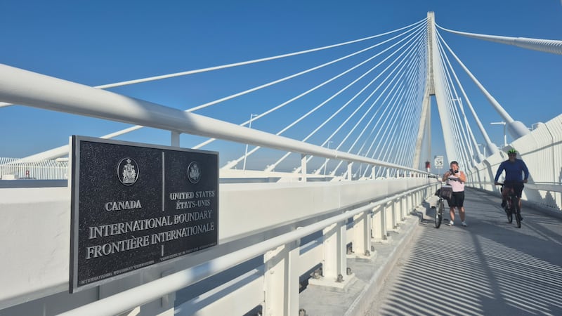 Pedestrian path opens on Gordie Howe International Bridge