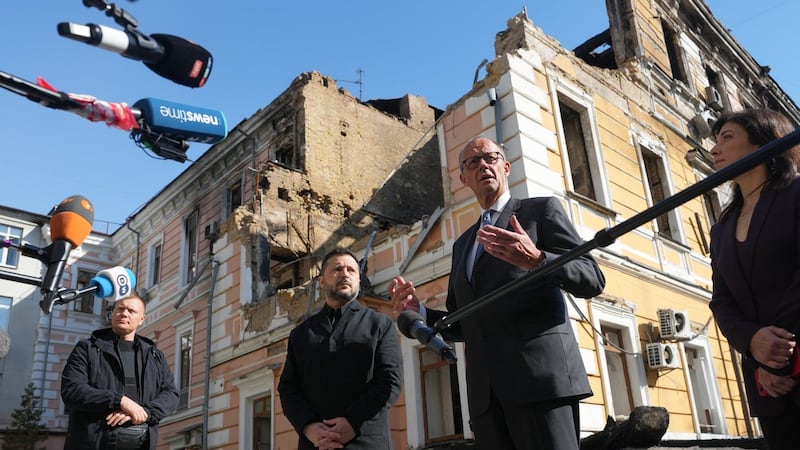 Germany’s Merz announces new aid for Ukraine in Kyiv as Russia steps up attacks