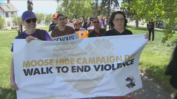 Hundreds rally for Moose Hide Campaign Day to stand against domestic violence