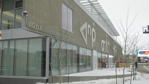 King Thunderbird Centre, or okimaw peyesew kamik by its Cree name, officially opens to replace old Boyle Street Community Services home base on Dec. 15, 2025. (Jeremy Thompson/CTV News Edmonton)