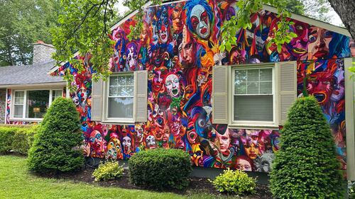 The mural on Brian MacKinnon’s Fredericton home took 18 months to be complete.