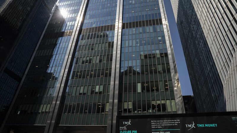 S&P/TSX composite index up in late-morning trading Tuesday, U.S. markets down