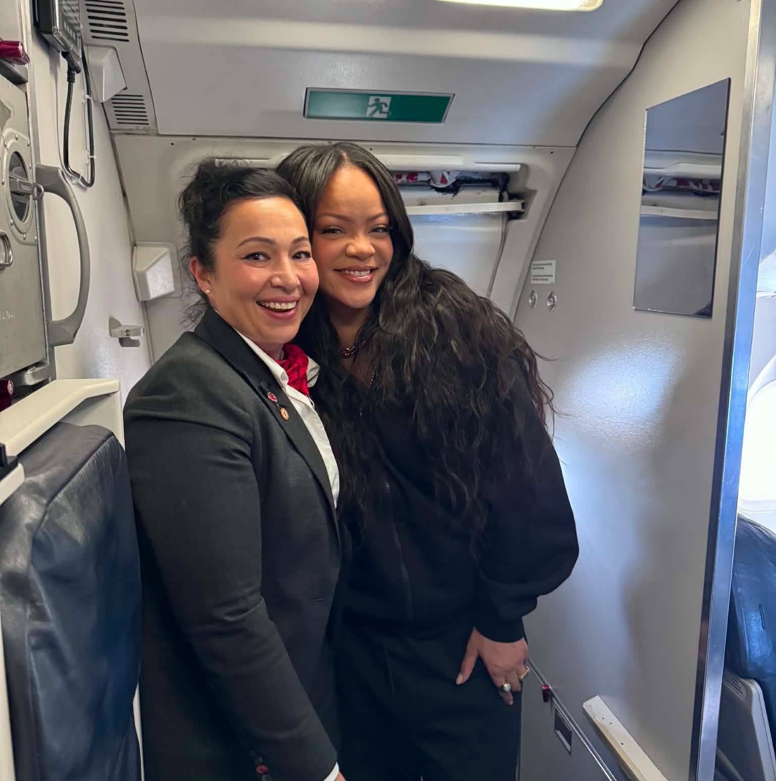 Rihanna receives a very special gift from Kahnawake flight attendant