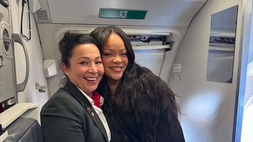 Rihanna receives a very special gift from Kahnawake flight attendant