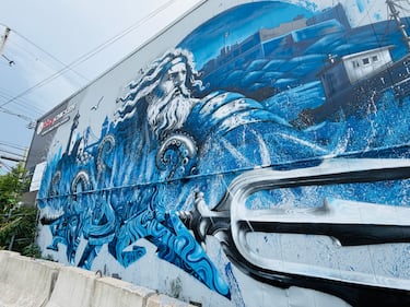 A mural is seen as part of the 2026 Halifax Mural Festival. (CTV/Mike Lamb)