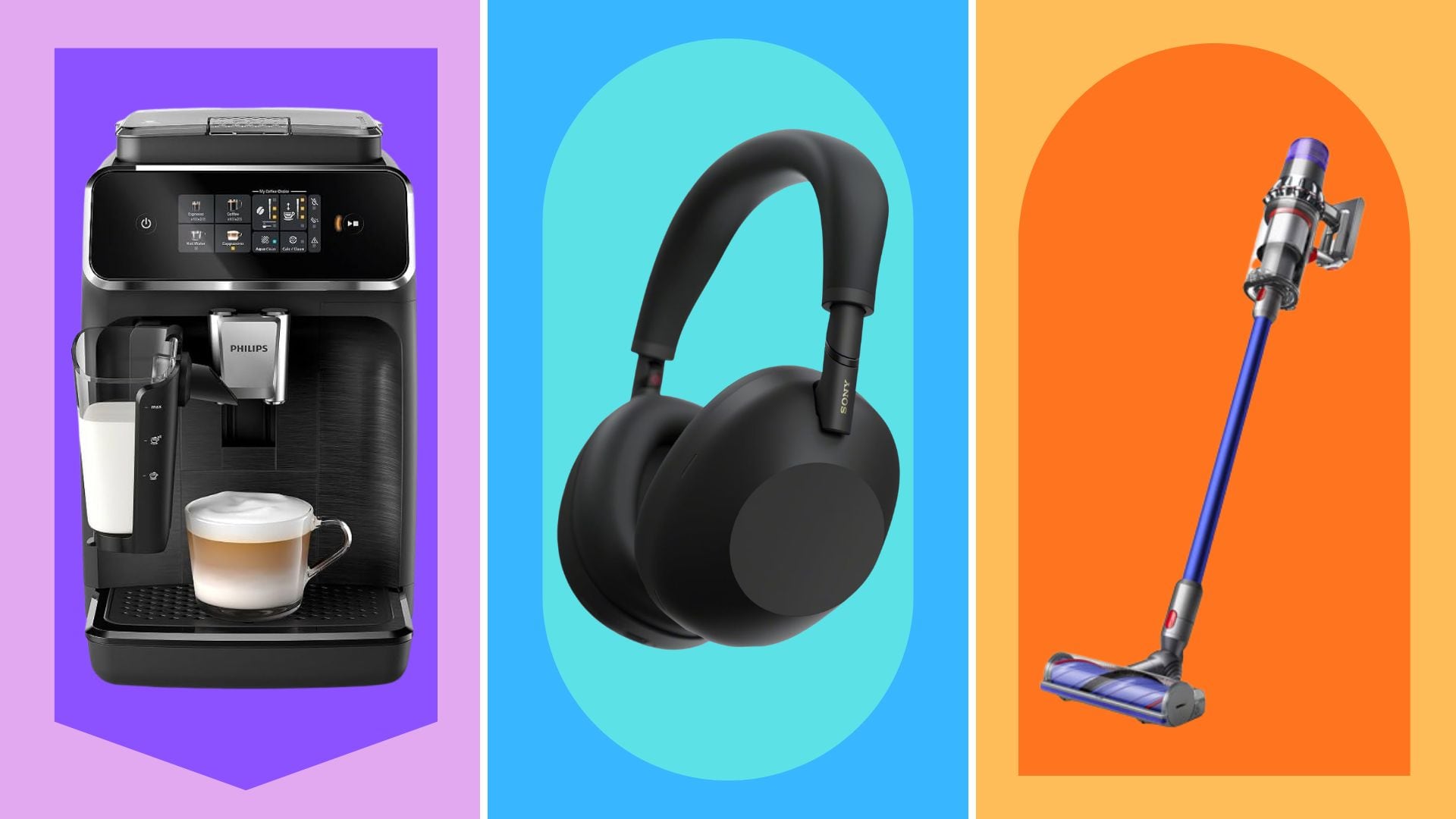 A Philips Espresso Machine, Sony Headphones, and a Dyson Vacuum