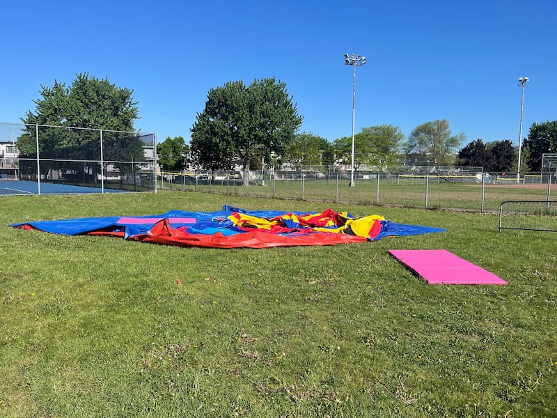 Toddler in critical condition after inflatable castle flies during severe thunderstorm