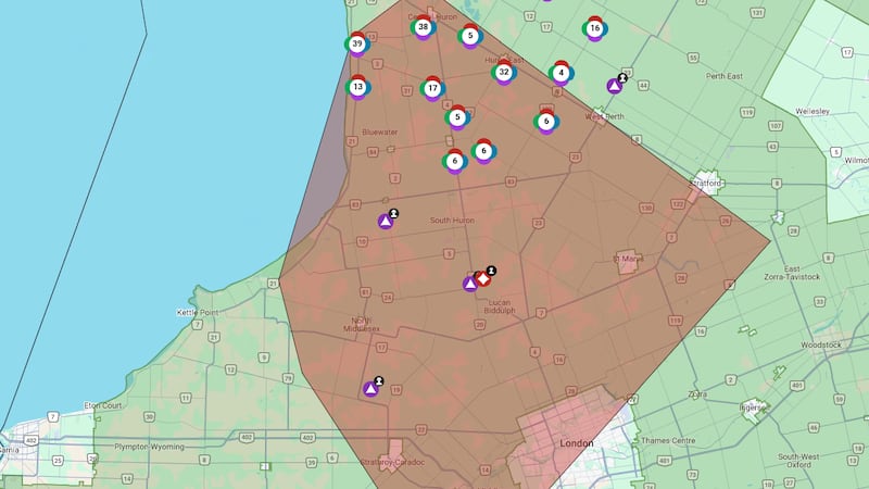 Power out for about 16,000 Hydro One customers in Huron, Perth Counties