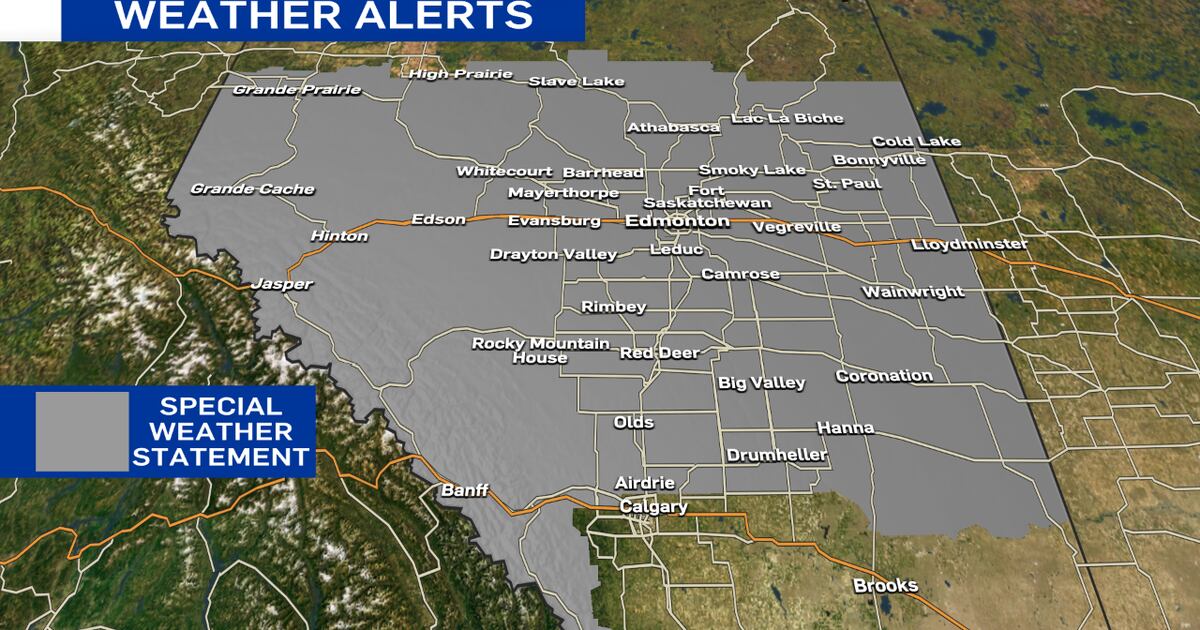 Snow Ab Alberta weather: Snow coming Wednesday, Thursday