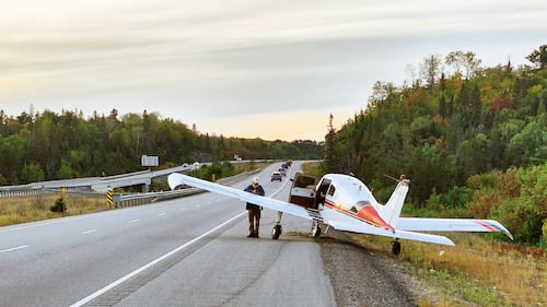 Plane forced to land on Hwy. 11 in northern Ont.