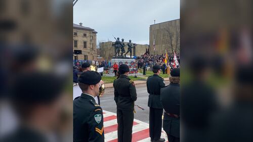 Remembrance Day ceremony in Charlottetown, P.E.I. on Tuesday, Nov. 11, 2025. (CTV Atlantic/ Liz Rigney)
