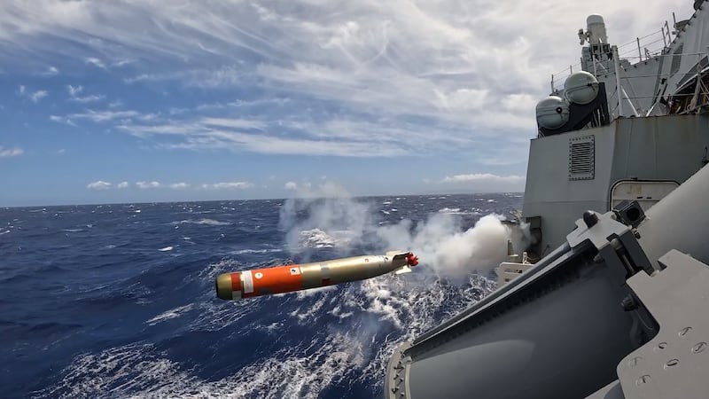 Canadian warship fires torpedoes in first test of new underwater warfare system
