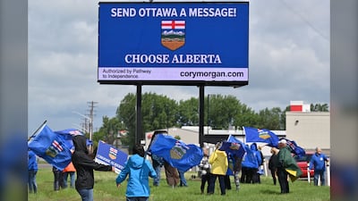 'Turned into a symbol': Taber billboard focal point for Alberta separatist rally