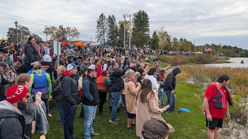 Families went to the Windsor Pumpkin Regatta and Build Your Own Boat Race in Windsor, N.S., on Sunday, Oct. 11, 2026. (Valentine Nkengbeza/CTV Atlantic)