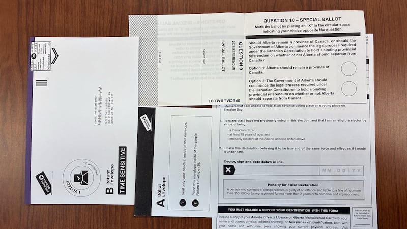 Application period for mail-in Alberta referendum ballots ends today, 673K requested