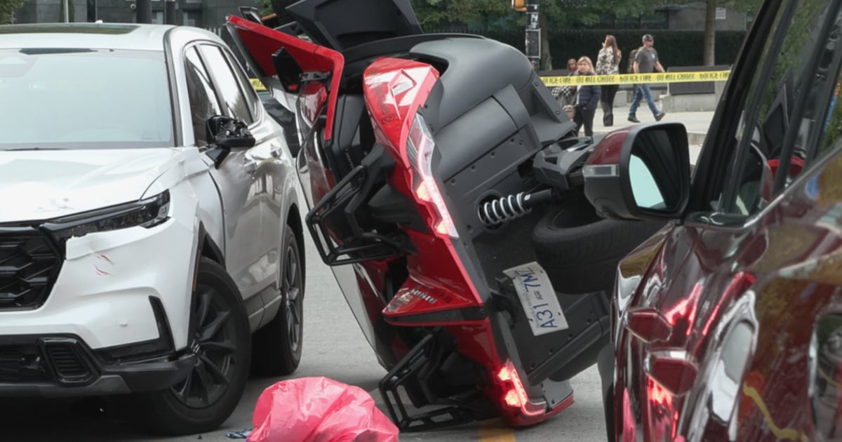 Man dead after fleeing police in 3-wheeled vehicle in downtown Vancouver - CTV News