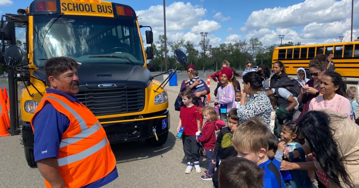 First Classroom Bus Ride First Ride Program teaches children about school bus safety in Regina