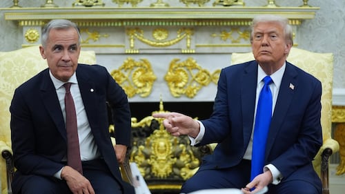 PM Carney takes jab at Trump after teleprompter glitch. Here’s what he said