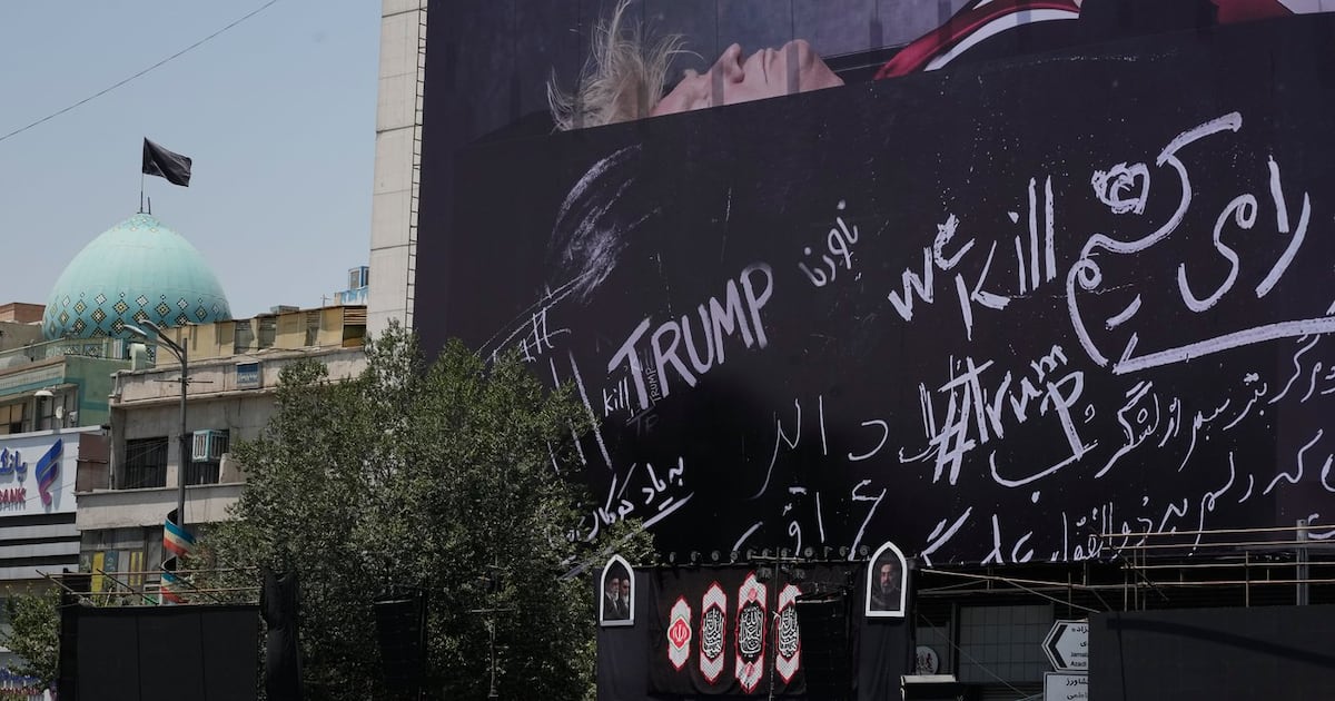 Photo: ctvnews.ca A billboard depicting U.S. President Donald Trump lying on what appears to be a coffin and bearing anti-Trump messages