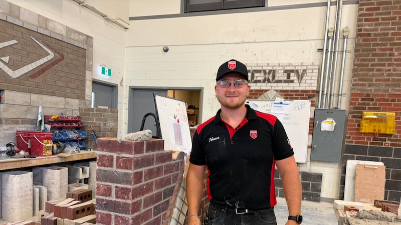 This 22-year-old Montrealer is representing Canada in a brick-layering competition