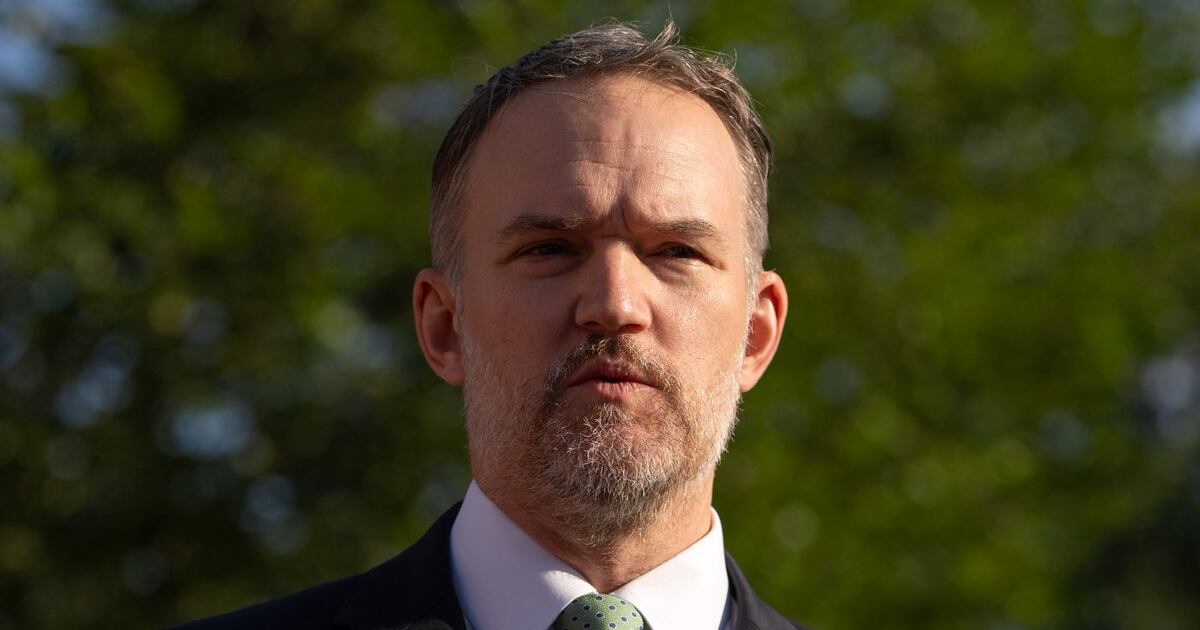 U.S. Trade Representative Jamieson Greer speaks to reporters outside the White House, Monday, Aug. 24, 2026, in Washington. (AP Photo/Mark Schiefelbein)