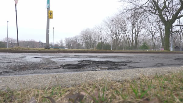 Potholes near Angrignon metro station among many still frustrating Montreal drivers