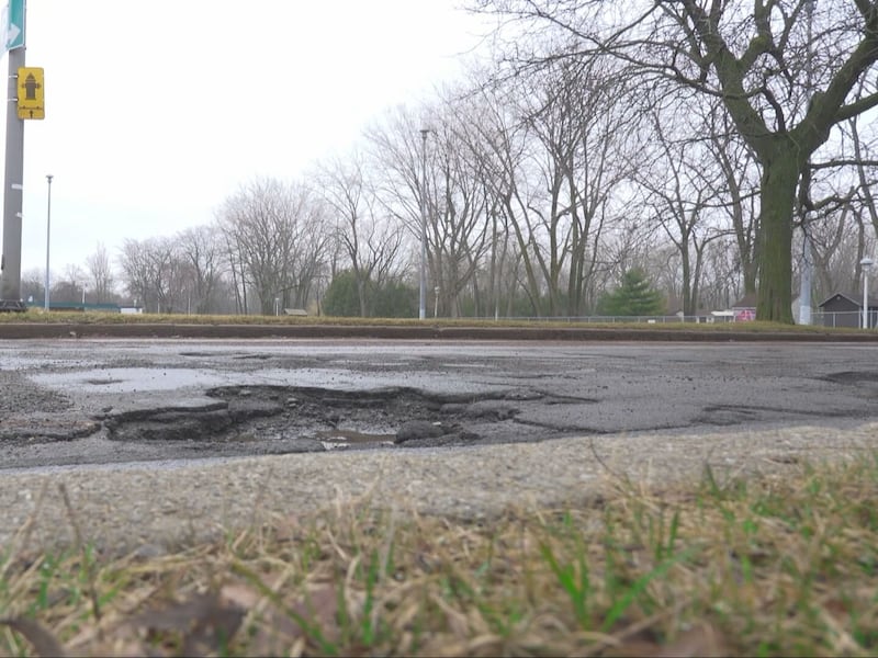 Potholes near Angrignon metro station among many still frustrating Montreal drivers
