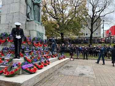 Remembrance Day ceremony at Grand Parade in Halifax, N.S. on Tuesday, Nov. 11, 2025. (CTV Atlantic/ Emma Convey)
