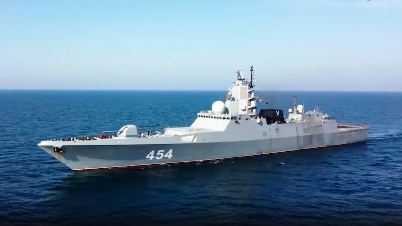 Russia says its warship fired warning shots at U.K.-flagged yacht