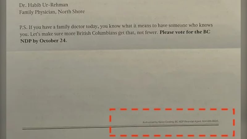 NDP mailout sparks complaint from B.C. Conservative candidate