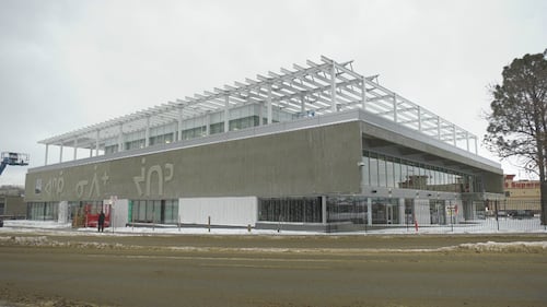 King Thunderbird Centre, or okimaw peyesew kamik by its Cree name, officially opens to replace old Boyle Street Community Services home base on Dec. 15, 2025. (Jeremy Thompson/CTV News Edmonton)