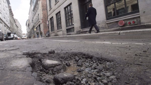 Pothole damage up nearly 50 per cent in Montreal: CAA