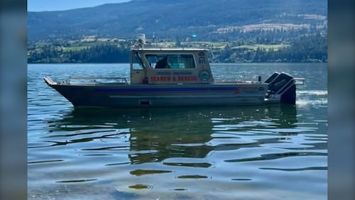 1 missing after overturned kayak found on Okanagan Lake
