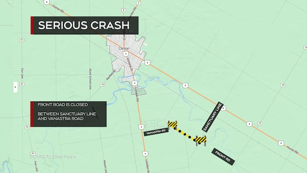 Road near Clinton reopens following crash involving mobility scooter