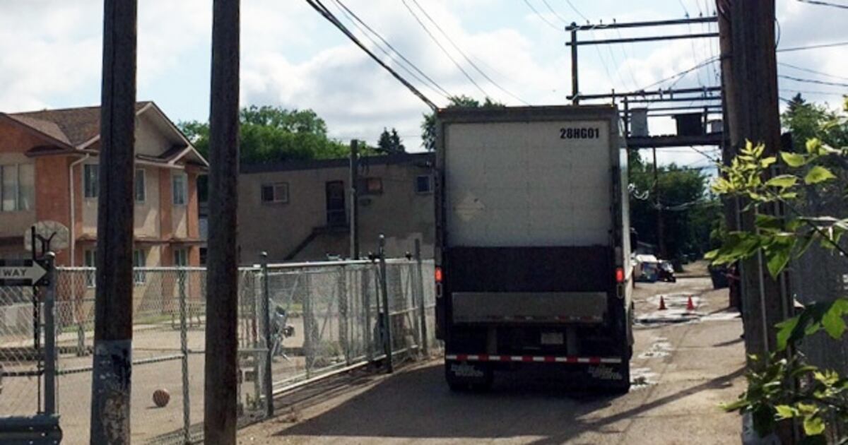Phone Line Hit Semi hits telephone line after crash