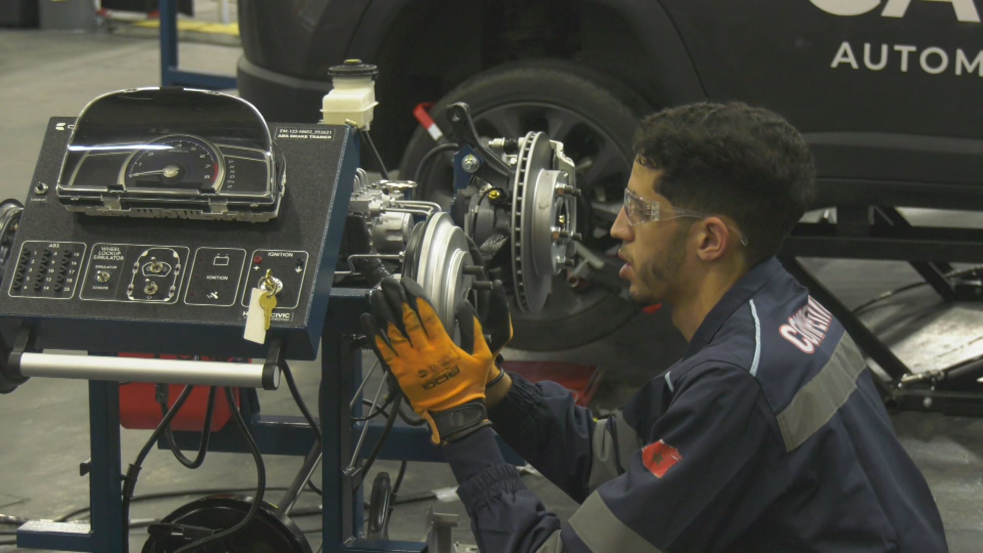 Person seen showing their trades skills at the Edmonton Expo Centre on May 7, 2026. (Darcy Seaton/CTV News Edmonton)