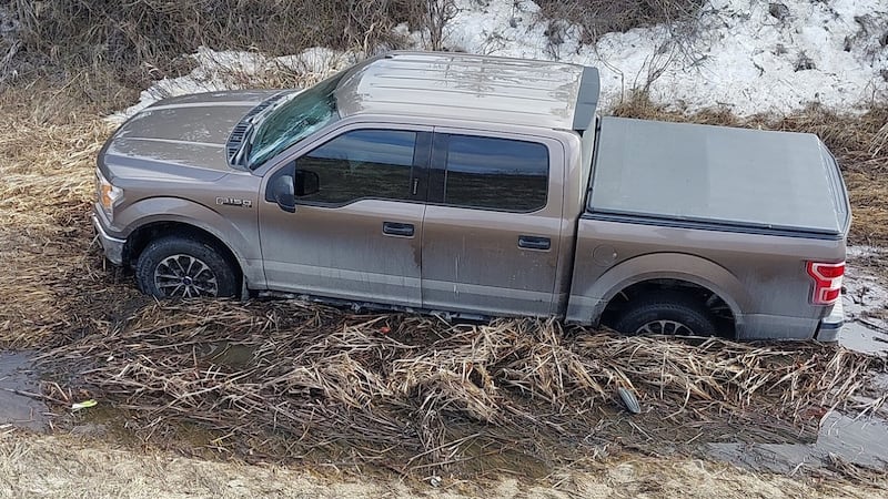 Pickup in ditch along Hwy. 11 leads to impaired charges