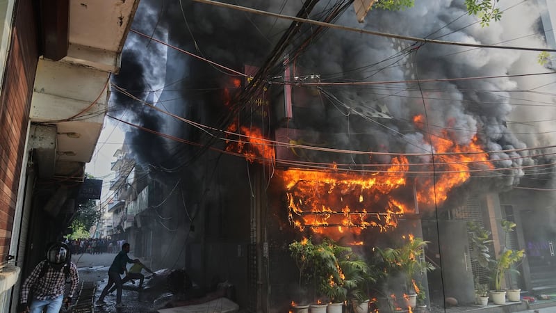Fire sweeps through a New Delhi building, killing at least 21 people